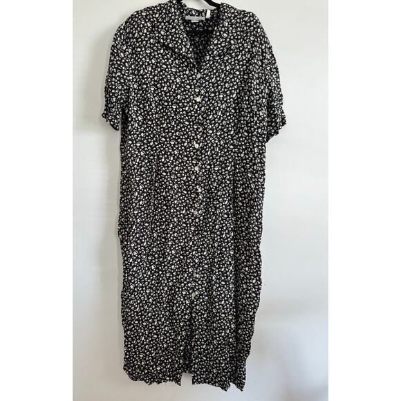 Carol Anderson California Dresses & Skirts - VTG Carol Anderson Womens Black Dress Ditzy Floral Cottagecore Romantic SIZE 2X